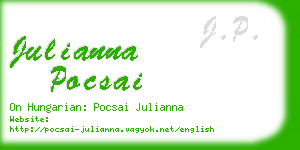 julianna pocsai business card